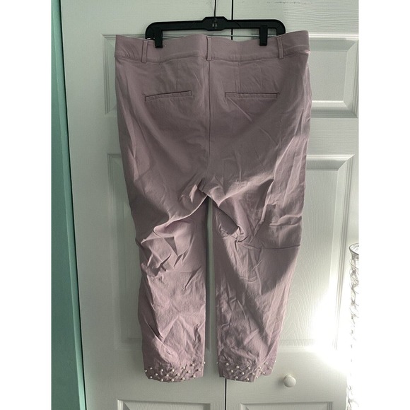 Lane Bryant Lavender The Allie Cropped Size 20 with Pearl Hem - Picture 2 of 5
